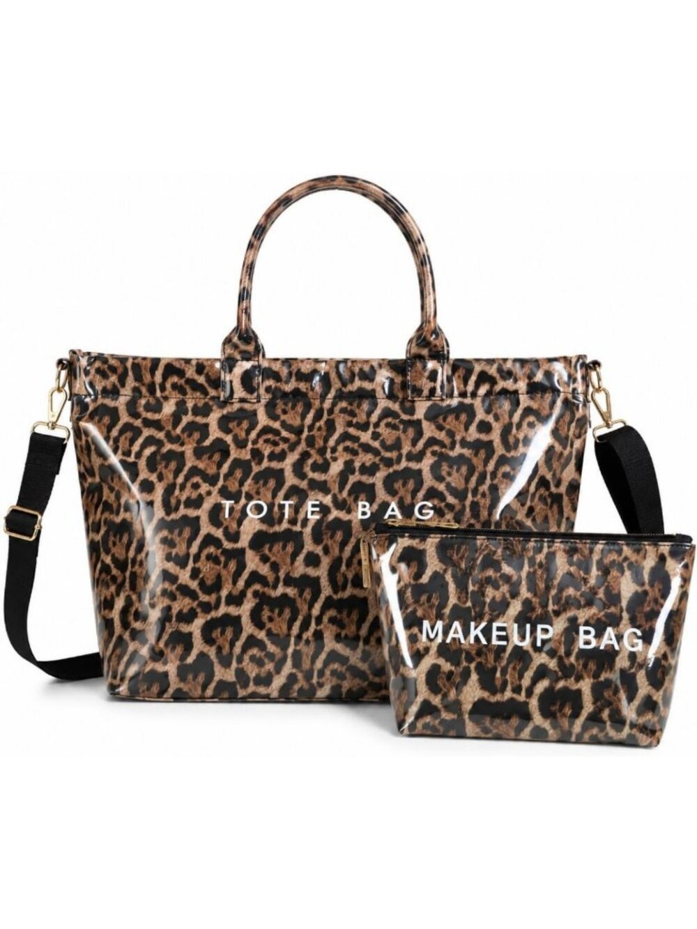 Stylish Large PVC Tote Bag for Women | Letter Print Handbag | Versatile Shoulder
